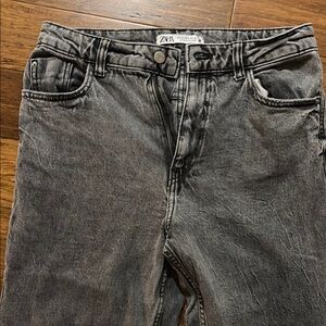 Zara Washed Black Denim Jeans
